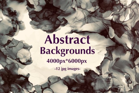 12 Dark Alcohol Ink Backgrounds