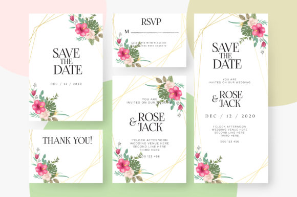 Beautiful Wedding Invitation Cards and Print Templates