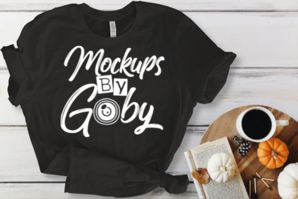 Black T-Shirt Mockup, Books, Pumpkins