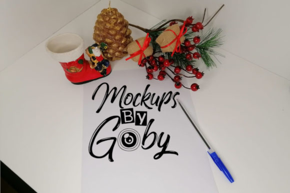 Blank Paper Mockups, Christmas Mockup