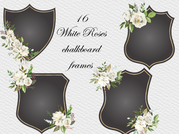 Elegant Black Frames with Flowers
