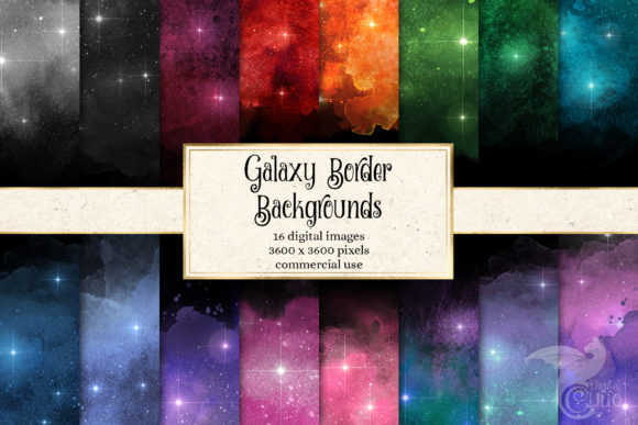 Galaxy Borders Digital Paper – Textures with Cosmic Appeal
