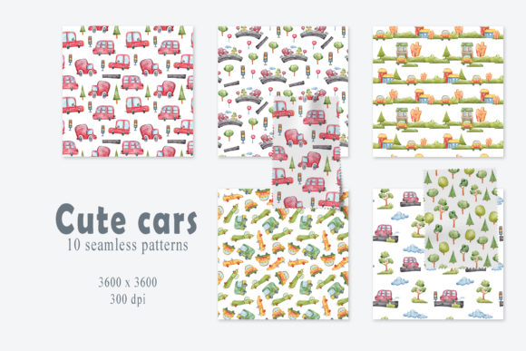Kids Seamless Patterns Digital Paper