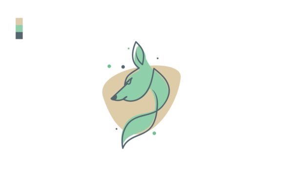 Minimal Flat Fox Animal Logo Collection and Logos