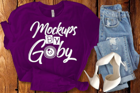 Mockups Purple T-shirt, Styled Mock Up