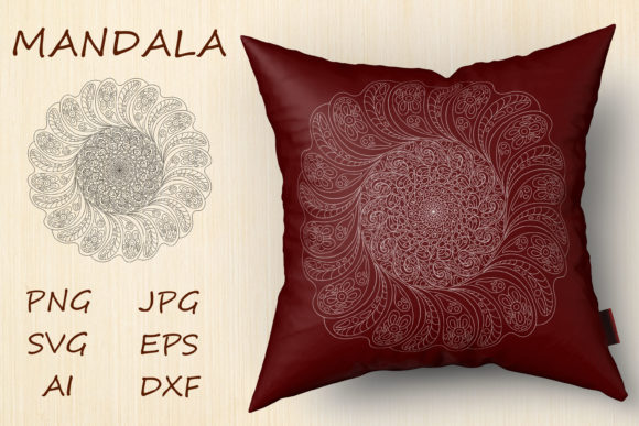 Ornament Mandala SVG for Coloring and Crafts