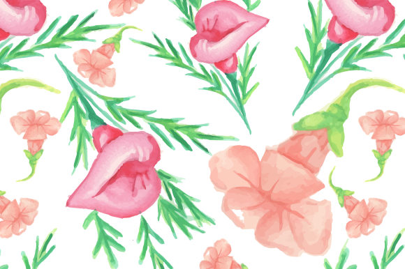 Tropical Seamless Floral Patterns