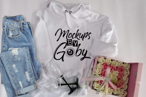 White Hoodie Mockup, Hooded Sweatshirt