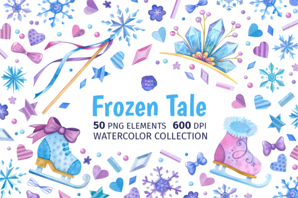 Winter Girly Clipart. Frozen Clipart. Crafts