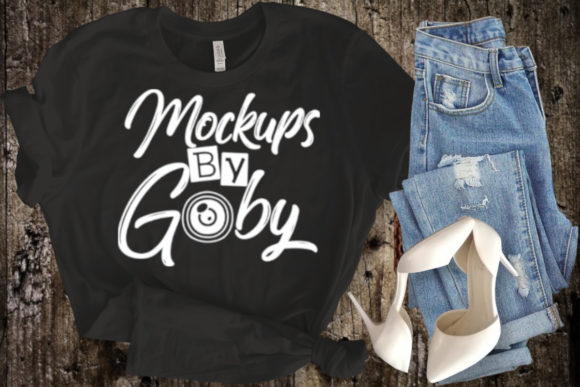 Women Black T-Shirt Mock Ups, Digital